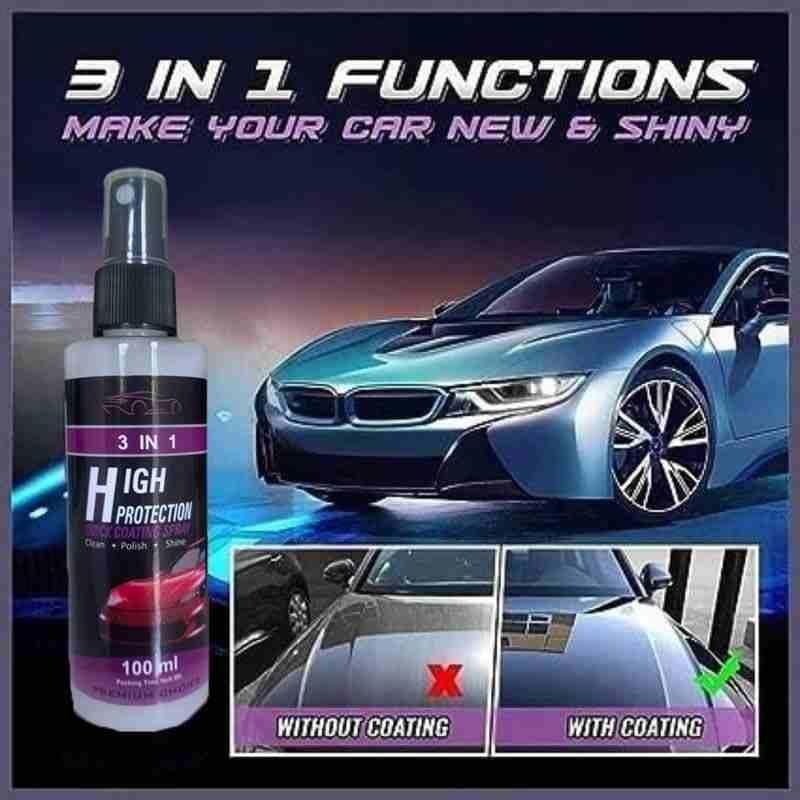 3 in 1 High Protection Quick Car Coating Spray, Ceramic Coating